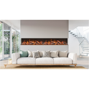 Amantii Tru View Bespoke 85" Panoramic 3-Sided Electric Fireplace for Indoor/Outdoor Installation
