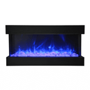 Amantii Tru-View XL Deep 40" Three-Sided Built-In Electric Fireplace with Driftwood Media