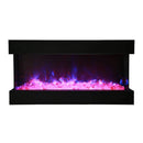 Amantii Tru-View XL Deep 40" Three-Sided Built-In Electric Fireplace with Driftwood Media