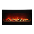 Amantii Tru-View XL Deep 40" Three-Sided Built-In Electric Fireplace with Driftwood Media