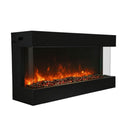 Amantii Tru-View XL Deep 40" Three-Sided Built-In Electric Fireplace with Driftwood Media