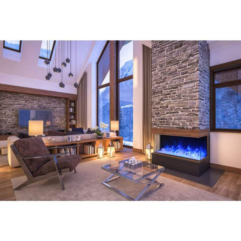 Amantii Tru-View XL Deep 60" Three-Sided Electric Fireplace for Indoor or Outdoor Installations