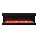 Amantii Tru-View XL Deep 72" Three-Sided Built-In Electric Fireplace with Multi-Color Flame and Ambient Canopy Lighting