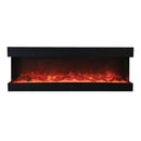 Amantii Tru-View XL Deep 72" Three-Sided Built-In Electric Fireplace with Multi-Color Flame and Ambient Canopy Lighting