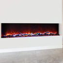 Amantii Tru-View XL Deep 72" Three-Sided Built-In Electric Fireplace with Multi-Color Flame and Ambient Canopy Lighting