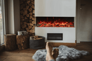 Amantii 85 Inch Tru View Bespoke Built-In Indoor / Outdoor 3 Sided Electric Fireplace