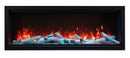 Amantii 30 inch Remii CLASSIC-SLIM-30 Steel Surround Classic Extra Slim Built In Electric Fireplace 