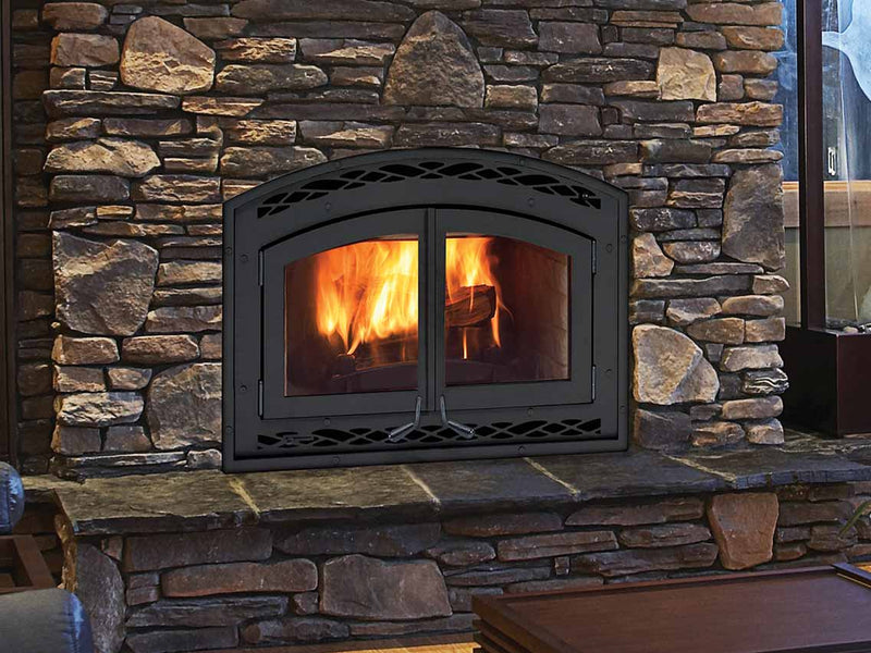 Astria Montecito Estate - BIS EPA Certified Wood-Burning Fireplace, Front Open, Montecito Estate CAT EPA Wood Fp, White Stacked