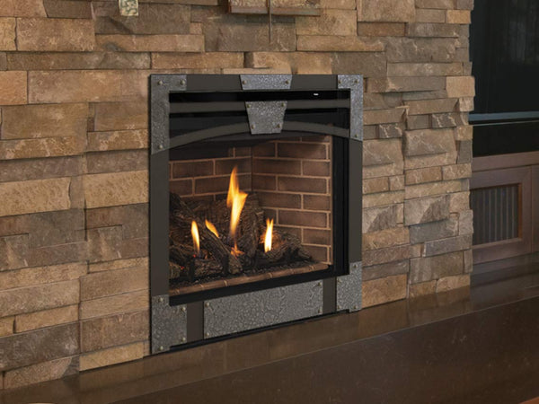 Astria Aries - 35 inch DV, Gemini DLX Direct-Vent Gas Fireplace | Electronic Ignition, Top/Rear Combo