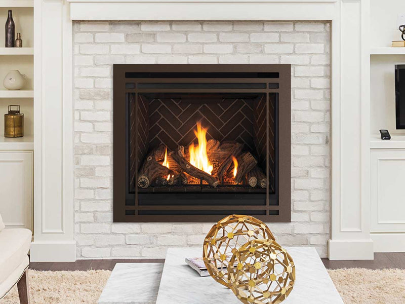 Astria Aries - 35 inch DV, Gemini DLX Direct-Vent Gas Fireplace | Electronic Ignition, Top/Rear Combo