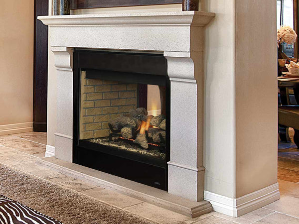 Astria Libra - 40 inch Direct-Vent Gas Fireplace | Electronic Ignition, Top/Rear Combo, See-Through, Louverless