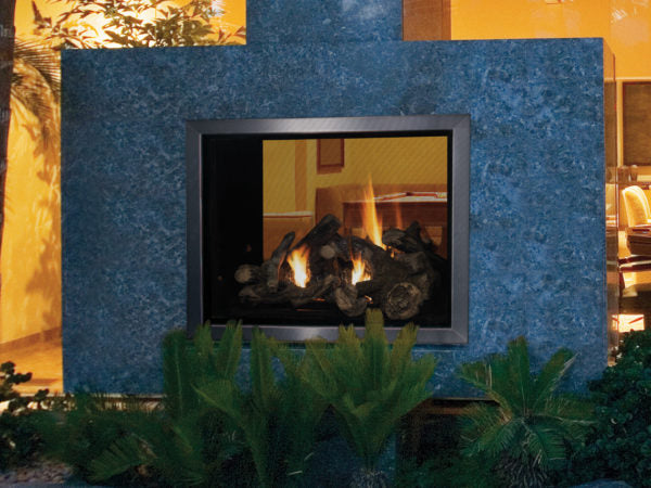 Astria Montebello - 40 inch Direct-Vent Gas Fireplace | Electronic Ignition, Top Vent, See Through, Louverless