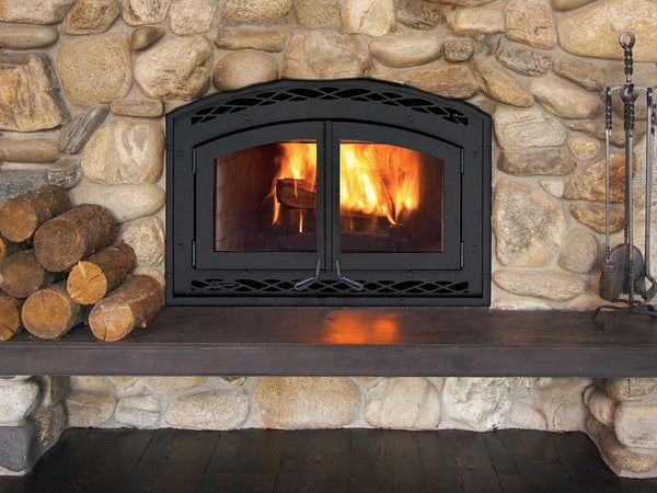 Astria Montecito Estate - BIS EPA Certified Wood-Burning Fireplace, Front Open, Montecito Estate CAT EPA Wood Fp, White Stacked