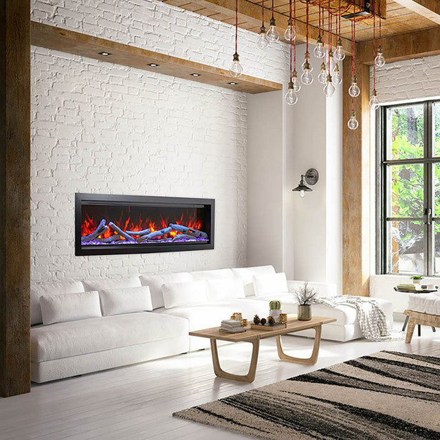 Amantii - 50" Symmetry Bespoke Built-In Electric Fireplace with Wifi and Sound