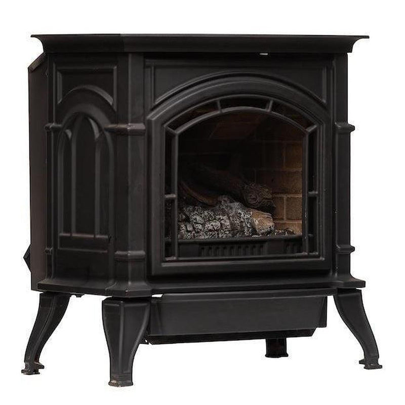 Breckwell BH32VF 31,000 BTU Propane Vent-Free Cast Iron Stove – 26" Black Freestanding Model with Logs
