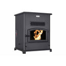 Breckwell BIG E 33" Freestanding Pellet Stove – 140 lb Hopper Capacity, 3-Day Burn Time