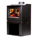 Breckwell SW1.2 23" Freestanding Black Small Wood Stove with Pedestal and Blower