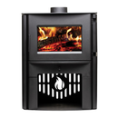 Breckwell SW2.0 27" Freestanding Black Medium Wood Stove with Pedestal and Blower