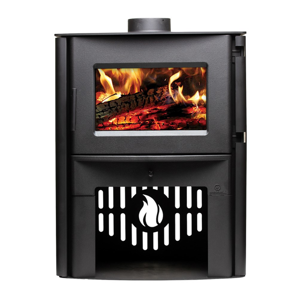 Breckwell SW2.5 27" Freestanding Wood Stove with Pedestal Base – Fits 21" Logs, EPA 2020 Certified