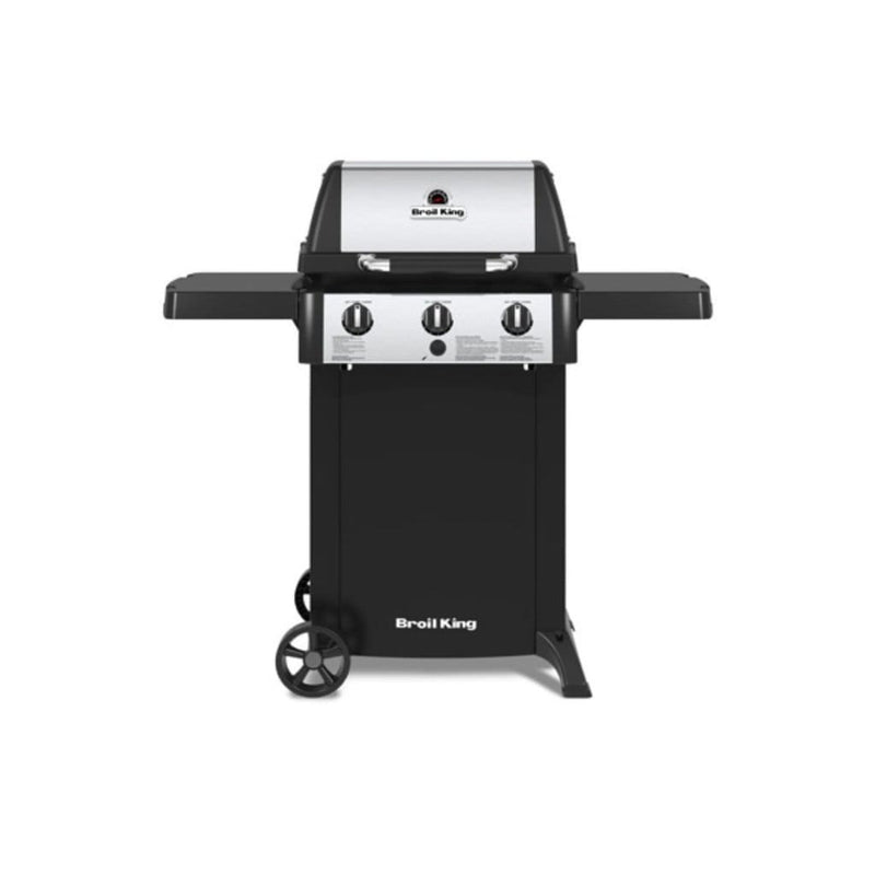 Broil King Gem 320 45" 3-Burner Black Gas Grill with Cast Iron Grids