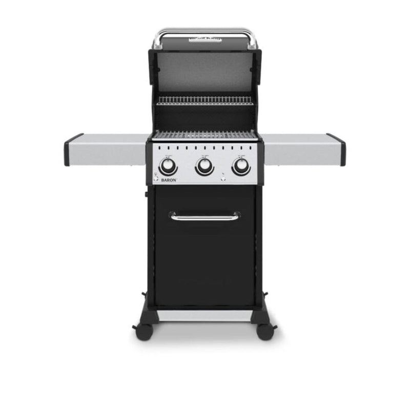 Broil King Baron 320 Pro 50" 3-Burner Gas Grill with Drop-Down Side Shelves and Panel Lighting