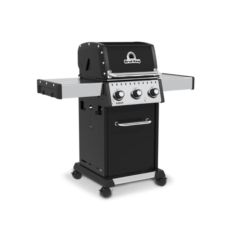 Broil King Baron 320 Pro 50" 3-Burner Gas Grill with Drop-Down Side Shelves and Panel Lighting