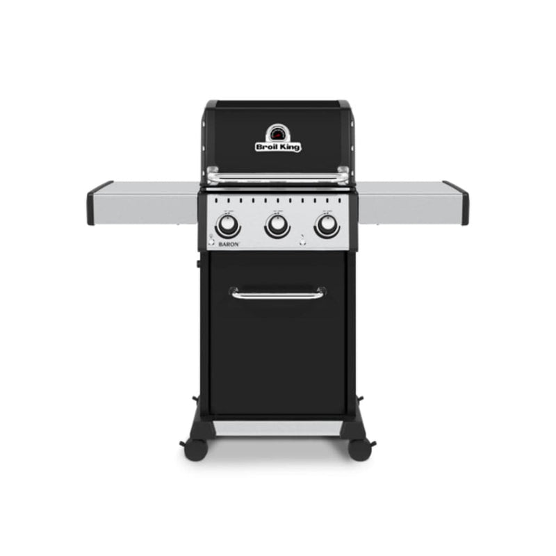 Broil King Baron 320 Pro 50" 3-Burner Gas Grill with Drop-Down Side Shelves and Panel Lighting