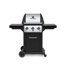 Broil King Monarch 320 51" 3-Burner Black Gas Grill with Cast Iron Grids

