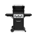 Broil King Monarch 390 51" 3-Burner Gas Grill in Black with Rotisserie & Side Burner