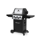 Broil King Monarch 390 51" 3-Burner Gas Grill in Black with Rotisserie & Side Burner