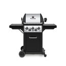 Broil King Monarch 390 51" 3-Burner Gas Grill in Black with Rotisserie & Side Burner