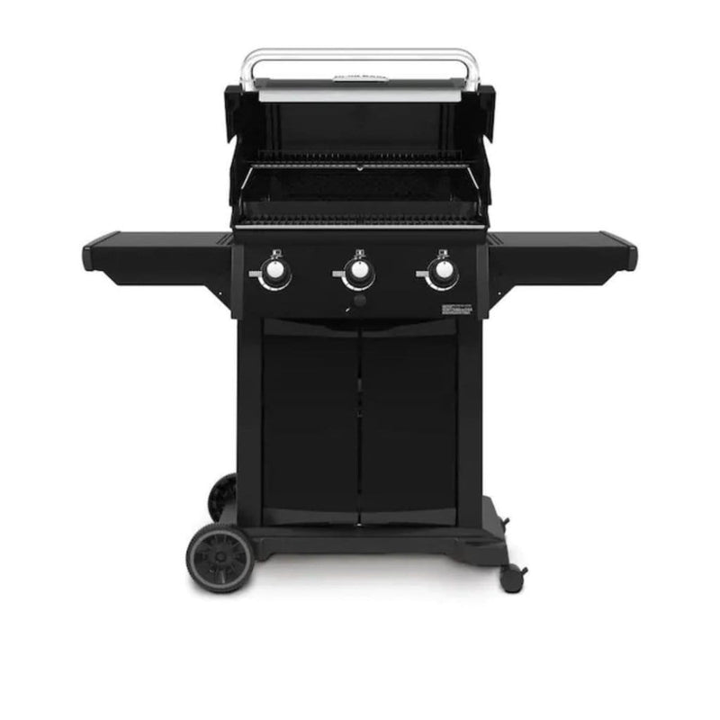 Broil King Signet 320B 56" 3-Burner Black Gas Grill with Cast Iron Cooking Grids