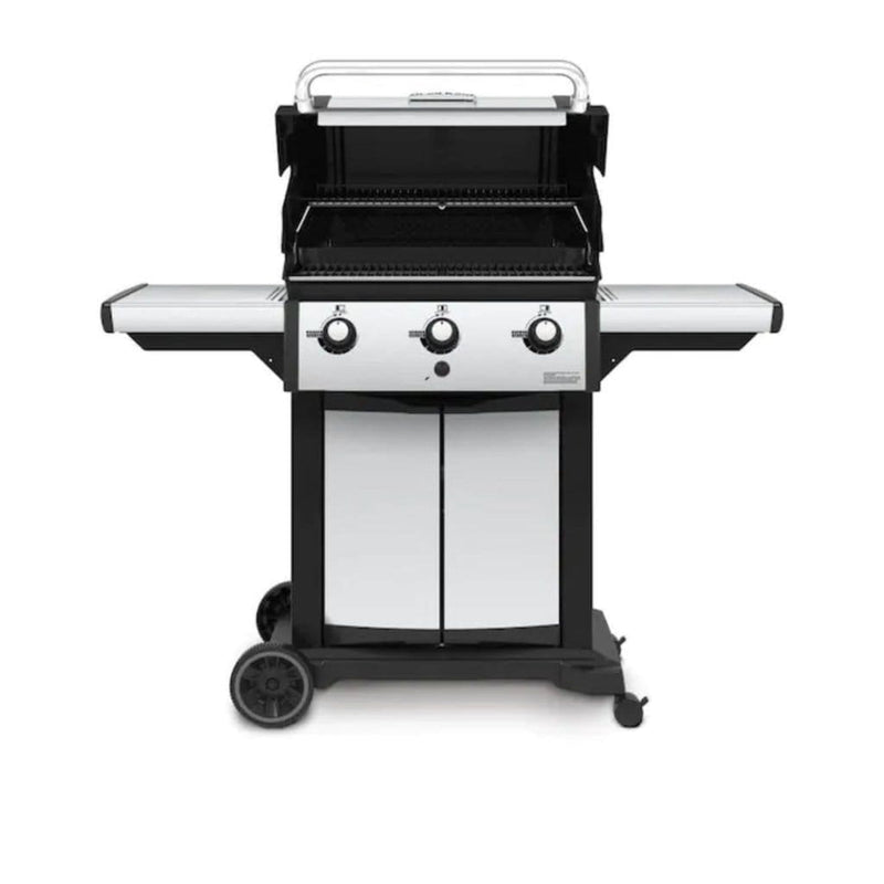 Broil King Signet 320 56" 3-Burner Gas Grill with Cast Iron Grids & Stainless Steel Side Shelves