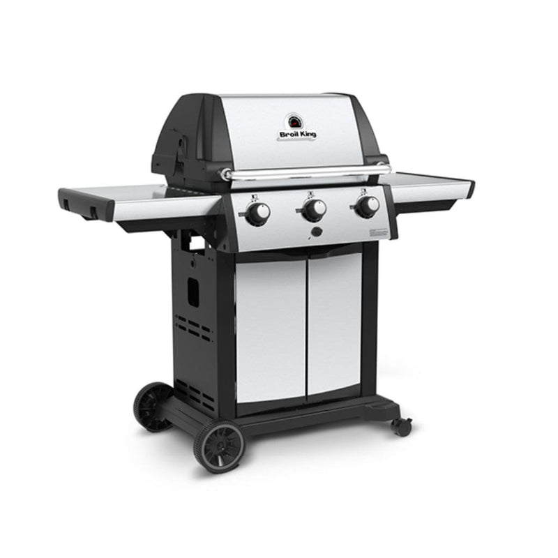 Broil King Signet 320 56" 3-Burner Gas Grill with Cast Iron Grids & Stainless Steel Side Shelves