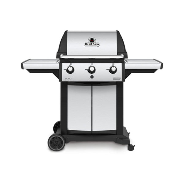 Broil King Signet 320 56" 3-Burner Gas Grill with Cast Iron Grids & Stainless Steel Side Shelves