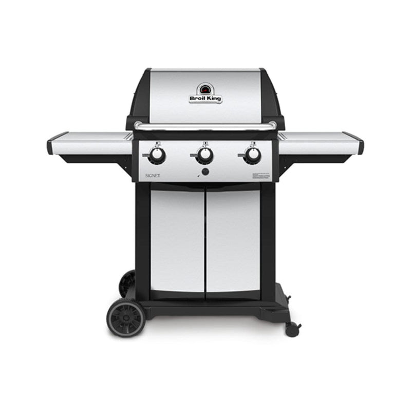 Broil King Signet 320 56" 3-Burner Gas Grill with Cast Iron Grids & Stainless Steel Side Shelves