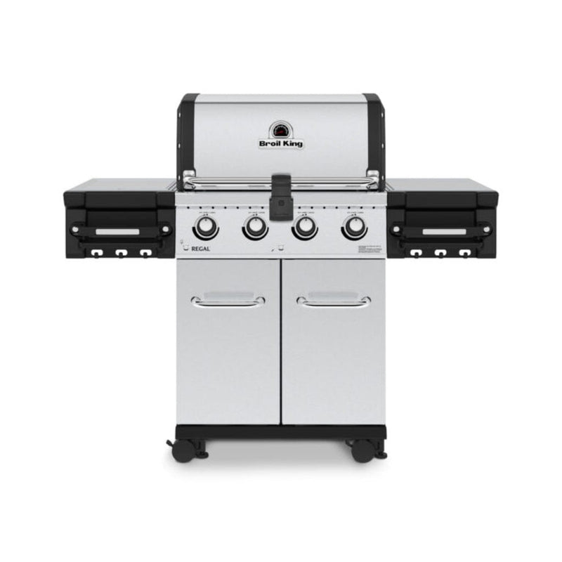 Broil King Regal S 420 Pro 56" 4-Burner Gas Grill with Cast Aluminum Side Shelf Bins