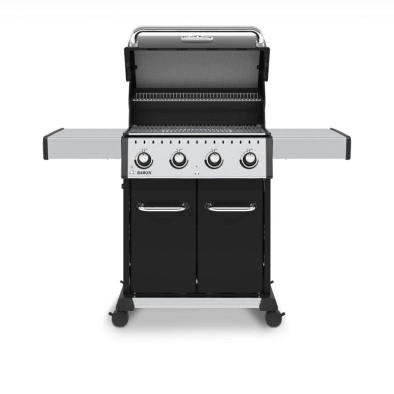 Broil King Baron 420 Pro 57" 4-Burner Gas Grill with Drop-Down Shelves and Panel Lighting