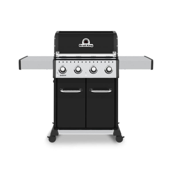 Broil King Baron 420 Pro 57" 4-Burner Gas Grill with Drop-Down Shelves and Panel Lighting