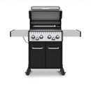 Broil King Baron 490 Pro 57" 4-Burner Gas Grill with Side Burner & Rotisserie Kit – Black Finish