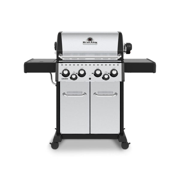 Broil King 57" Crown S 490 4-Burner Gas Grill with Side Burner, Rotisserie Kit & Cast Iron Grids