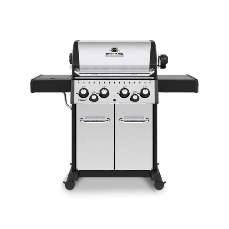 Broil King 57" Crown S 490 4-Burner Gas Grill with Side Burner, Rotisserie Kit & Cast Iron Grids