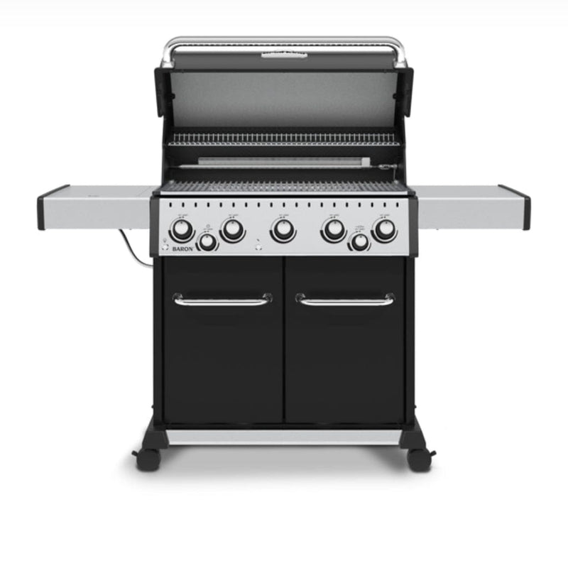 Broil King Baron 590 Pro 63" 5-Burner Gas Grill with Side & Rotisserie Burners and Stainless Steel Shelves