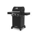 Broil King Crown 310 46" 3-Burner Black Gas Grill with Porcelain-Enameled Hood