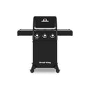 Broil King Crown 310 46" 3-Burner Black Gas Grill with Porcelain-Enameled Hood