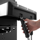 Broil King Crown 520 63" 5-Burner Black Gas Grill with Cast Iron Grids & Fold-Down Shelves