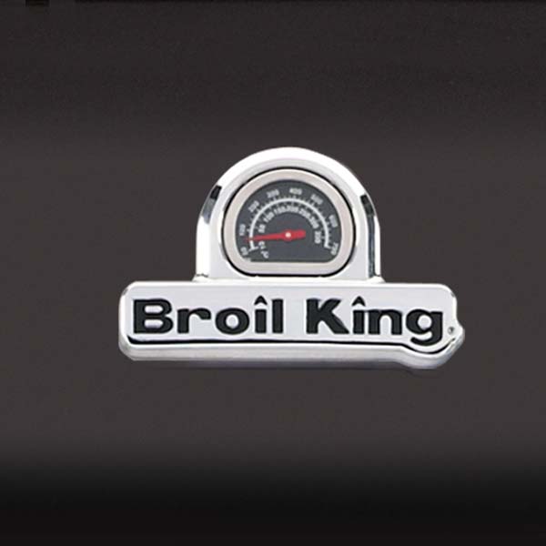 Broil King Crown 520 63" 5-Burner Black Gas Grill with Cast Iron Grids & Fold-Down Shelves
