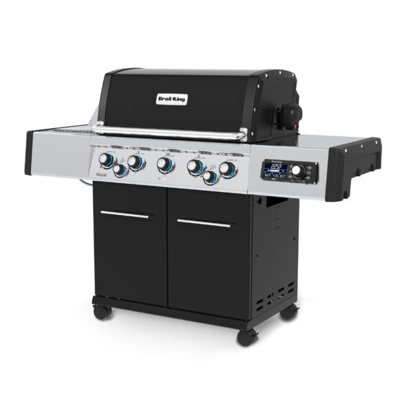 Broil King Regal Q 590 Pro IR 63" Black Natural Gas Grill with iQue Tech & Rotisserie Kit