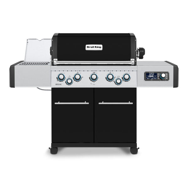 Broil King Regal Q 590 Pro IR 63" Black Natural Gas Grill with iQue Tech & Rotisserie Kit