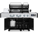 Broil King Regal Q 690 Pro IR 70" Black Propane Gas Grill with iQue, Dual Cook Boxes & Rotisserie Kit